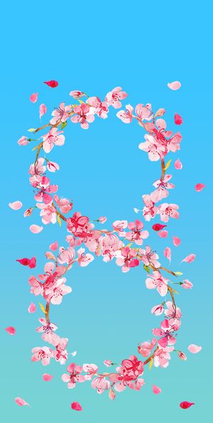 桃花花环8樱花圆圈装饰免抠