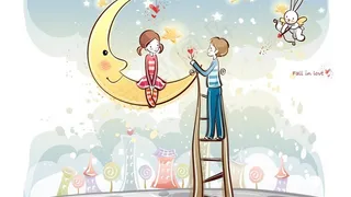 卡通漫画情侣桌面壁纸素材美图