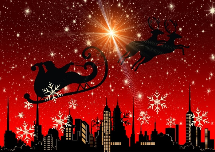 圣诞节雪花装饰风景