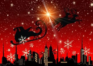 圣诞节雪花装饰风景