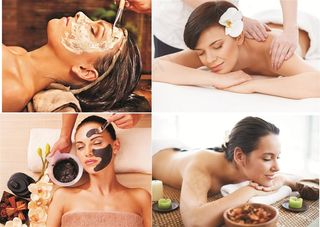 做Spa美容的女人高清摄影图片