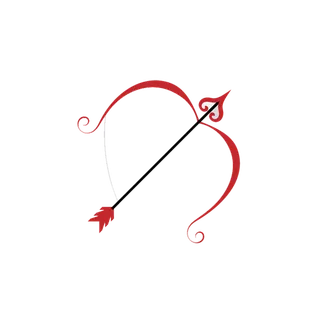 射箭卡通情人节