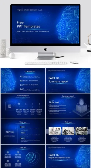 现代清新PPT模板预览图