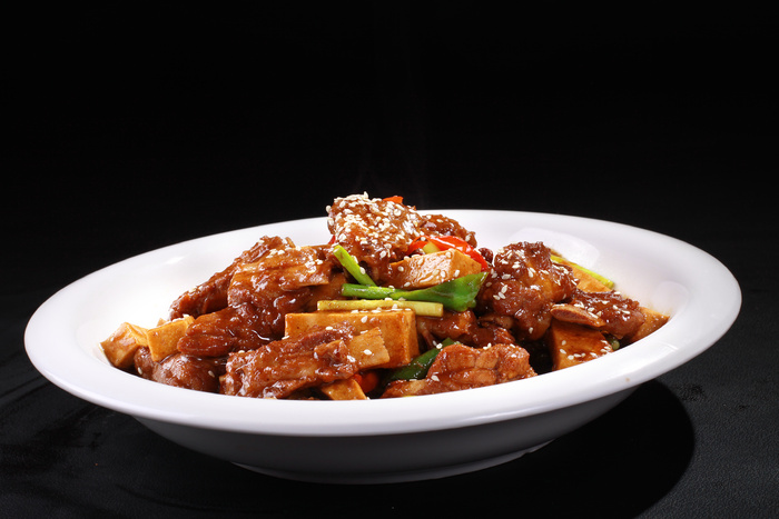 千叶豆腐焖排骨 (1)