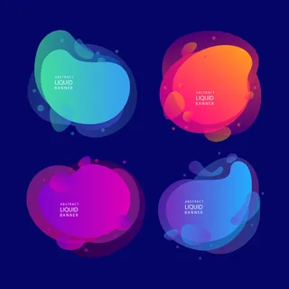 渐变形状科技装饰元素