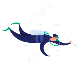 潜水人物免抠图