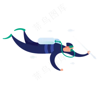 潜水人物免抠图