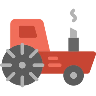 现代农业拖拉机 卡通