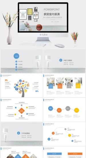 家居室内装潢商业计划书PPT模板