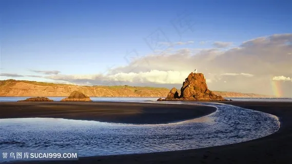 海滩美景风景画壁纸