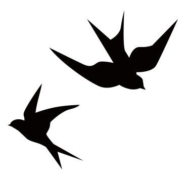矢量燕子剪影