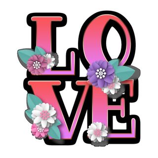 设计love字装饰情人节