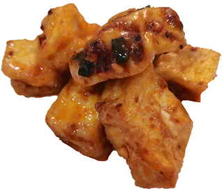 黄豆豆腐包浆黑豆嫩豆腐油炸香煎免抠摄影元素素材 