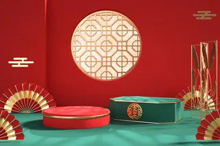 中国风古典背景红色喜庆新年主图背景