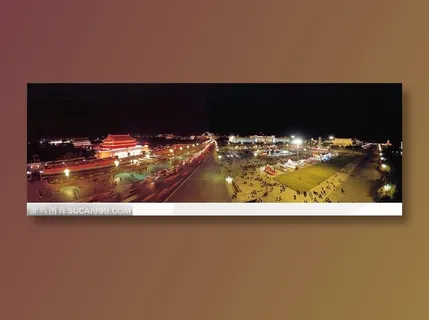 *广场宽幅夜景