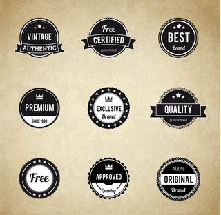 免抠复古优质标签