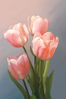 唯美淡雅清新郁金香背景