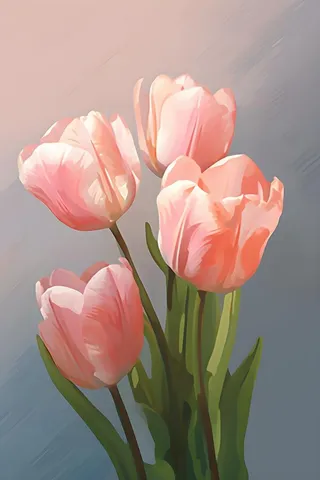 唯美淡雅清新郁金香背景