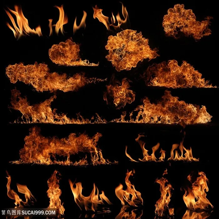 PS后期素材火焰形状火苗爆炸燃烧特效PNG免抠图JPG效果图 (31)