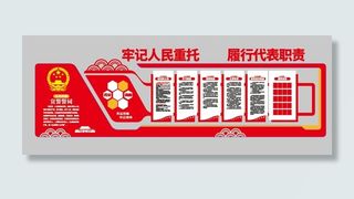 人大代表宣誓誓词党建文化墙