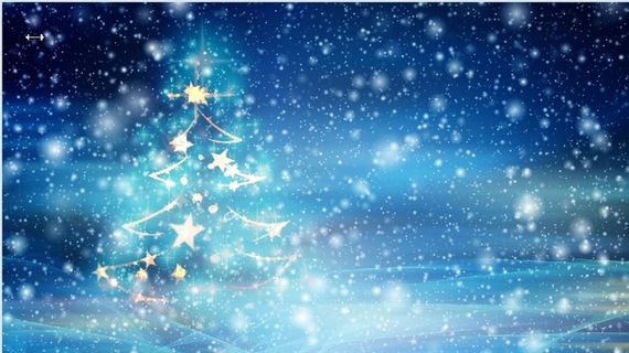 圣诞节雪花风景装饰背景墙