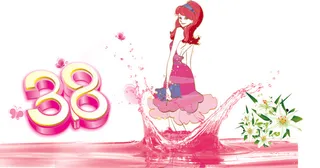 矢量图女神节素材38妇女节