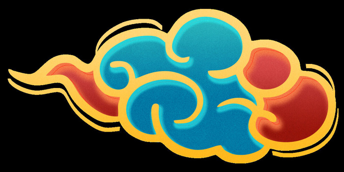 中国风中式国潮敦煌云纹祥云插画图案云朵云彩元素PSDAI设计素材