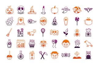 卡通万圣节恶鬼白色背景素材