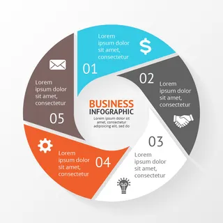 数据图表统计图形分析分类商务会议办公图标PSD模板素材