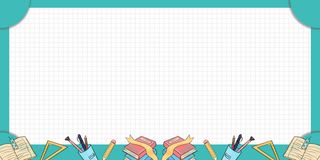 蓝色边框圆形立体简约文艺小清新抽象卡通边框背