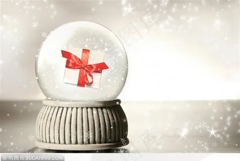 圣诞水晶-水晶球中的圣诞礼物
