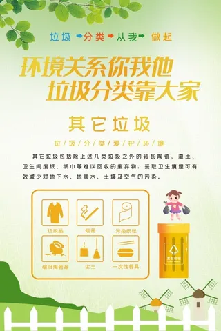 垃圾分类海报分层