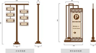 VI导视系统户外导视牌门牌企业医院学校标志标识牌