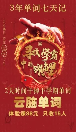 学霸锦鲤 培训班海报psd模版下载