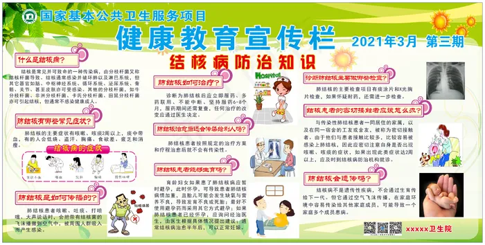 结核病防治知识cdr矢量模版下载