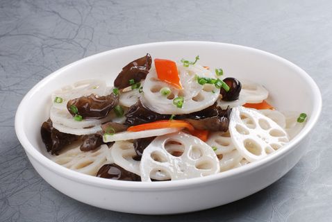 川菜湘菜高清菜谱 木耳炒藕片