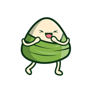 端午节粽子高兴跳舞日免扣元素