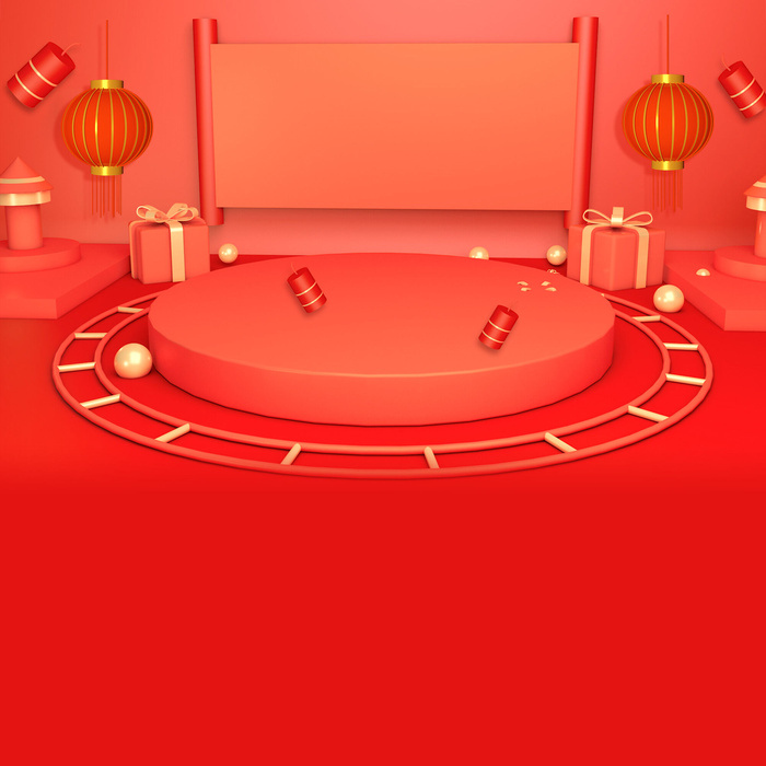 立体C4D场景电商首页主图直通车促销banner海报背景PSD素材