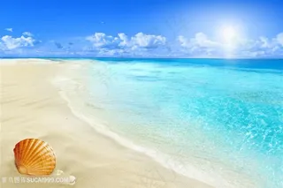 夏季海滩景色高清图片