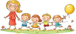 老师小朋友卡通少儿兴趣班素材