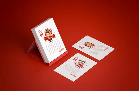 2022年虎年新年春节礼盒场景样机