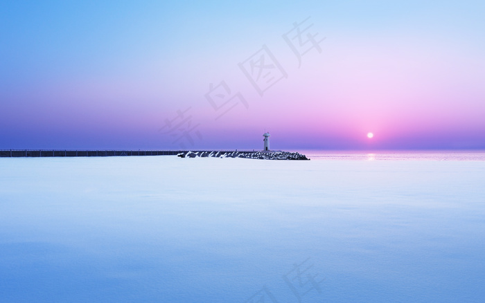 唯美海上日出图片