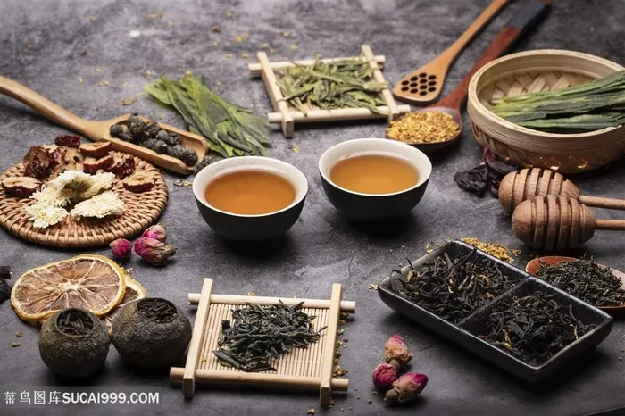 复古茶叶背景摆拍