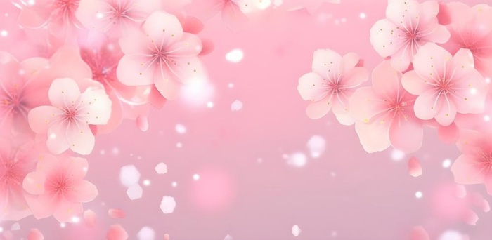 花朵粉色蝴蝶花瓣海报素材背景(6272x3072)