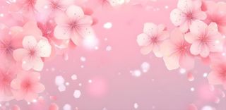 花朵粉色蝴蝶花瓣海报素材背景