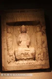 中国传统元素北周佛像造像碑