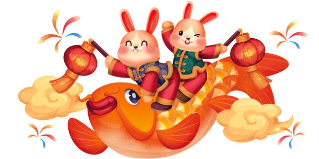 免抠兔年春节素材