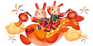 免抠兔年春节素材
