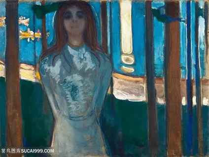 蒙克油画唯美女性装饰画 蒙克油画唯美女性装饰画