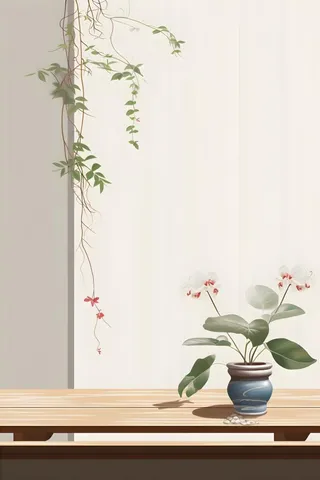 国风简约温馨桌子背景